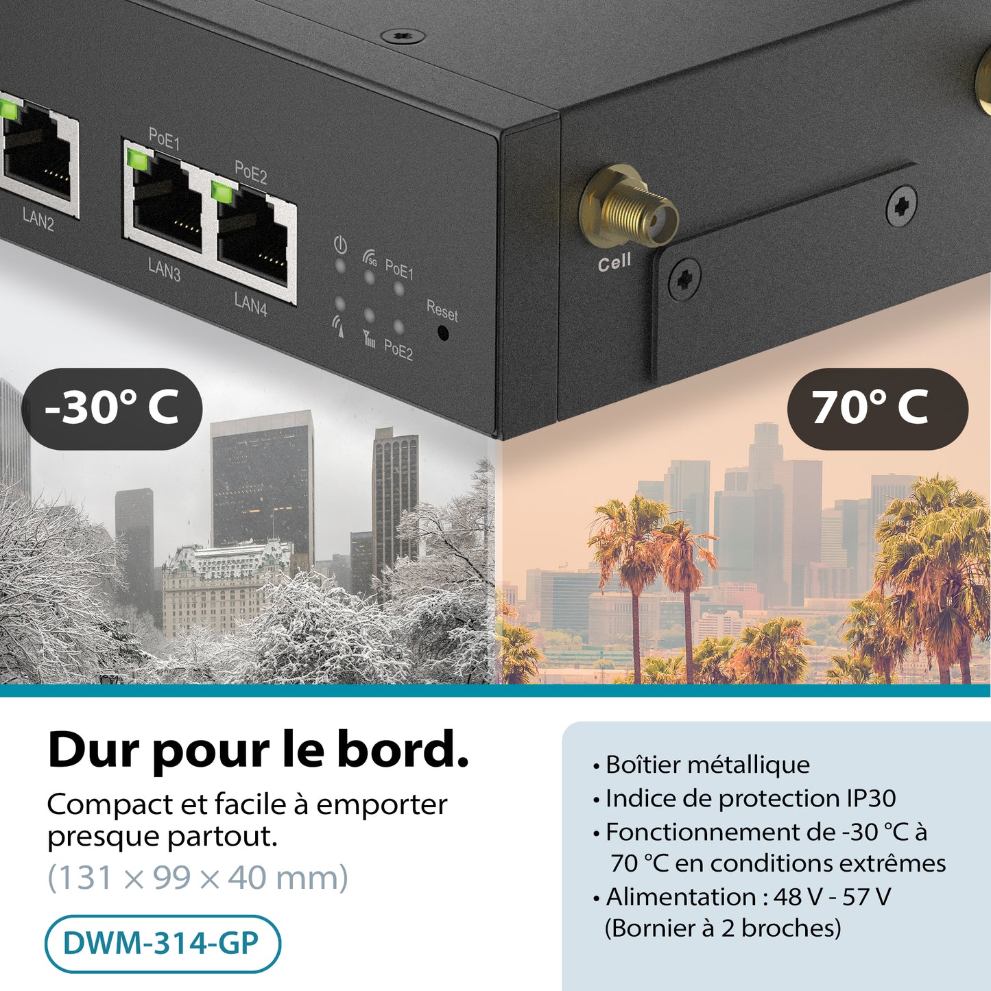 5G PoE Rugged Modem/Gateway - DWM-314-GP