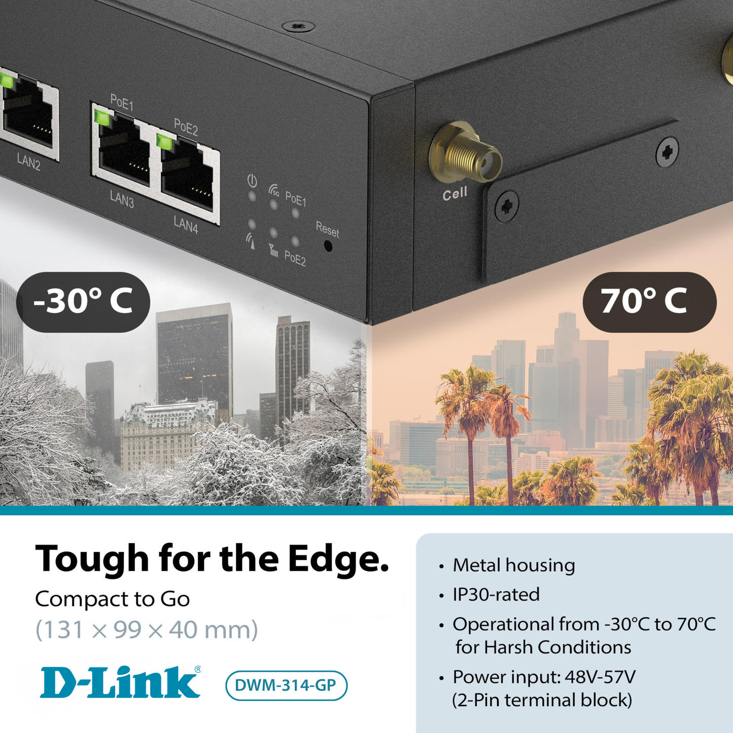 5G PoE Rugged Modem/Gateway - DWM-314-GP