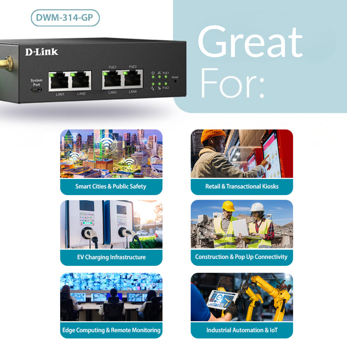 5G PoE Rugged Modem/Gateway - DWM-314-GP