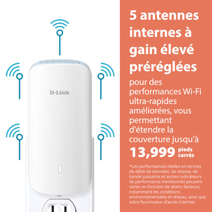 D-Link AQUILA PRO AI AX3000 Wi-Fi 6 Smart Mesh Extender - E30