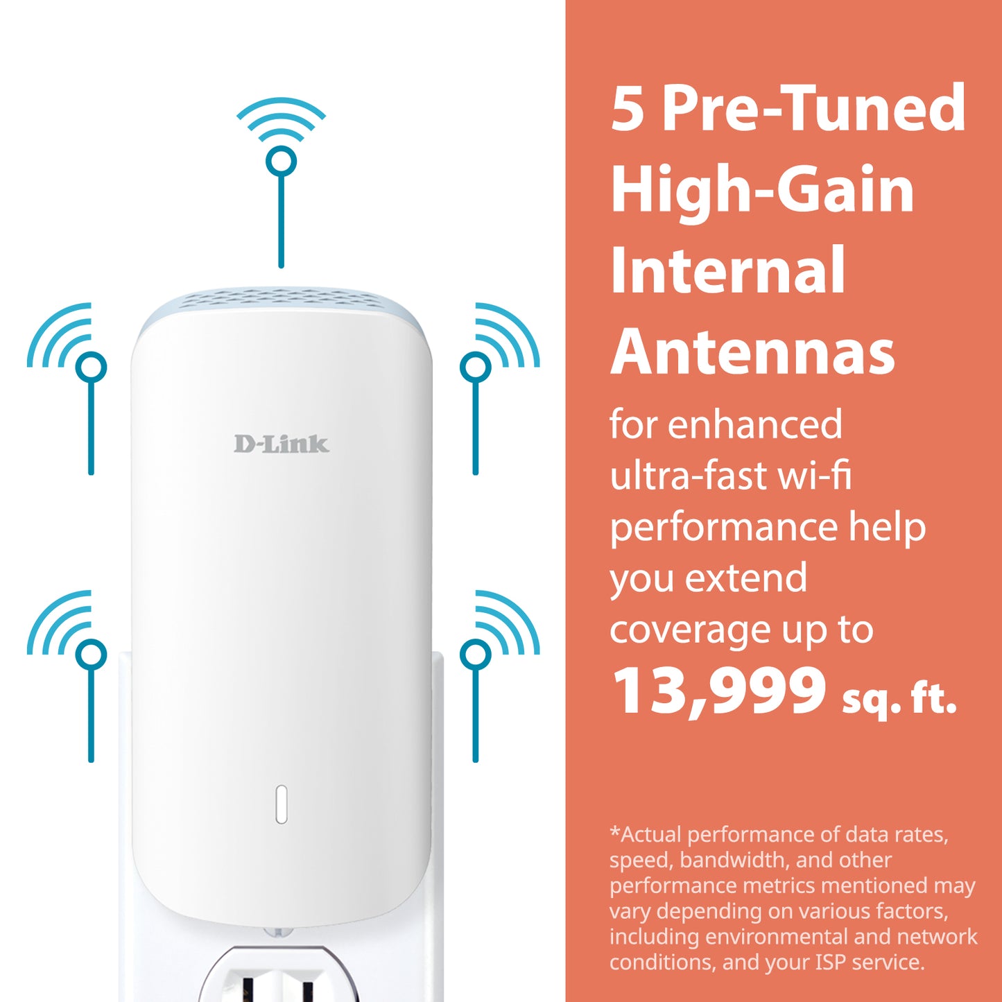 D-Link AQUILA PRO AI AX3000 Wi-Fi 6 Smart Mesh Extender - E30