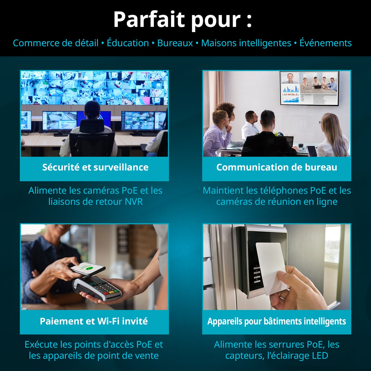 24-Port Gigabit PoE+ Unmanaged Switch with 2 SFP Ports - DGS-1026P