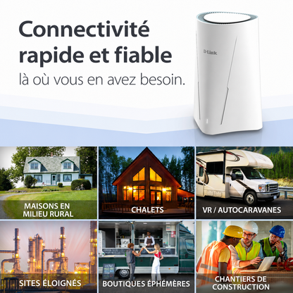 D-Link AX3000 5G NR Cellular Gateway WiFi 6 Router (G530) Optimized High-Gain Antennas | Dual-WAN Failover | Certified with PTCRB