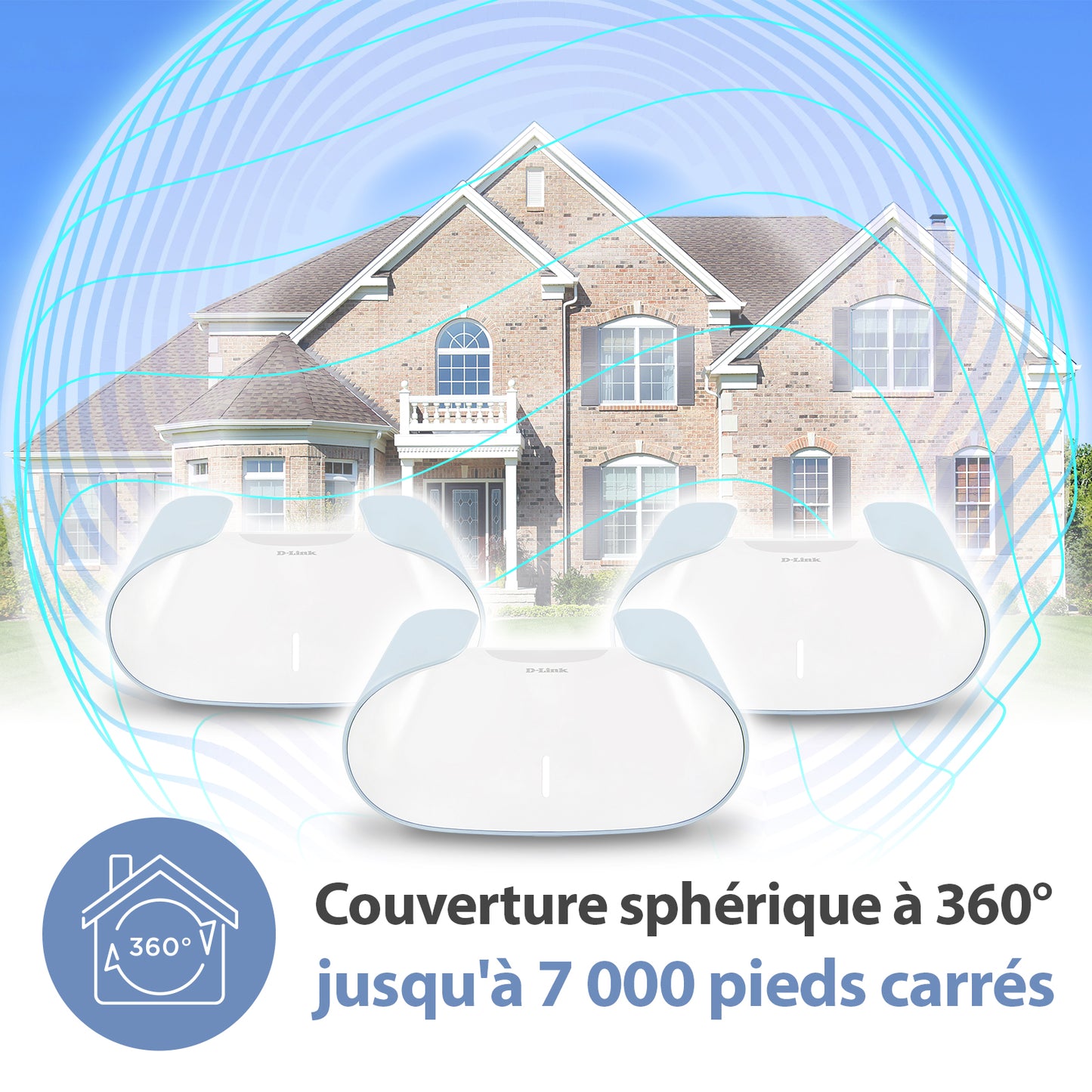 Système maillé intelligent Wi-Fi 6 AQUILA PRO AI AX3000 de D-Link (paquet de 3) - M30/3 