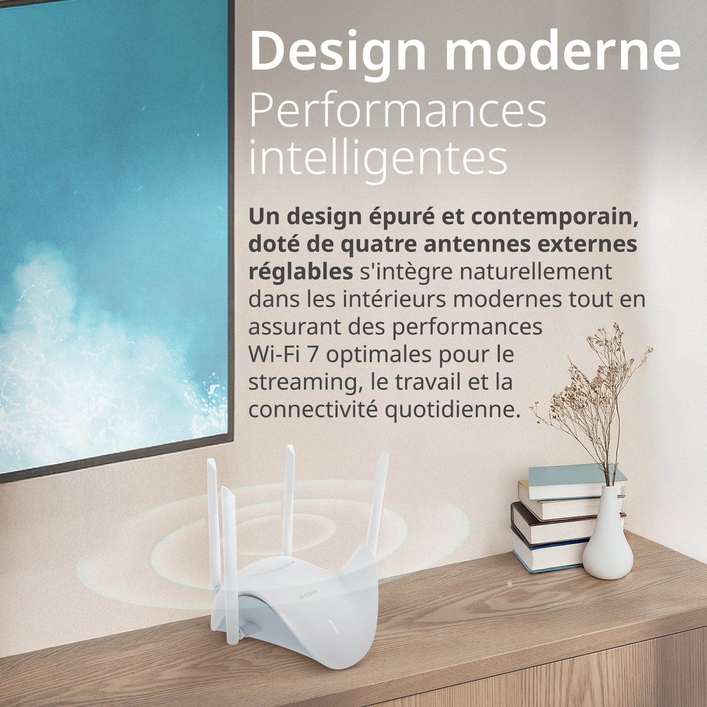 Routeur intelligent Wi-Fi 7 double bande D-Link BE3600 - 36 R