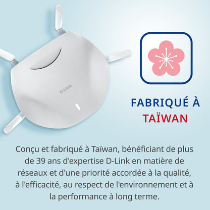 Routeur intelligent Wi-Fi 7 double bande D-Link BE3600 - 36 R