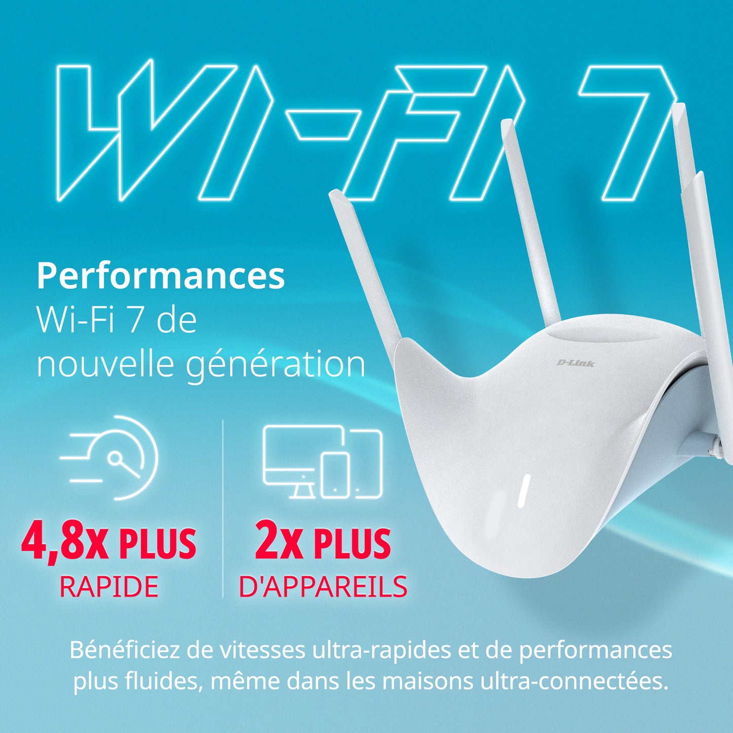 D-Link BE9500 Tri-Band Wi-Fi 7 Smart Router - R95