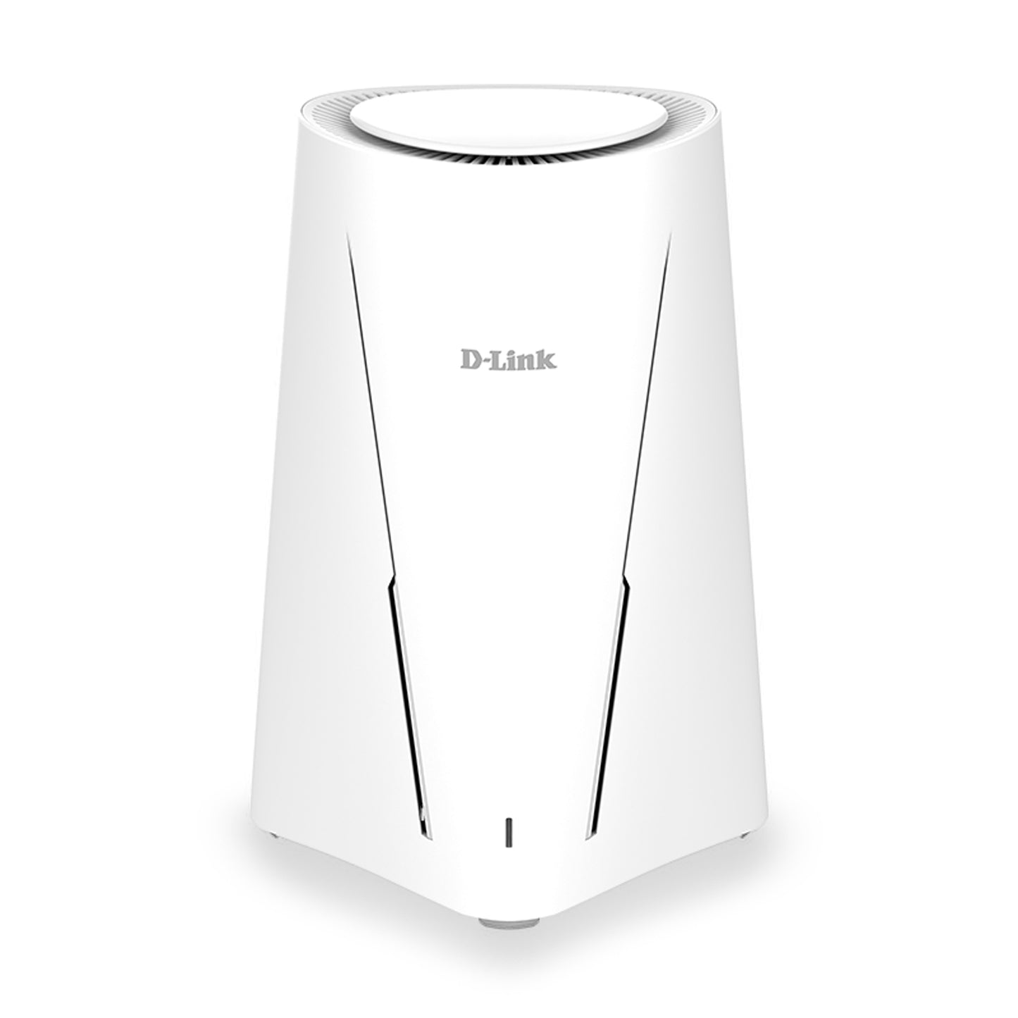 White D-Link router on a white background