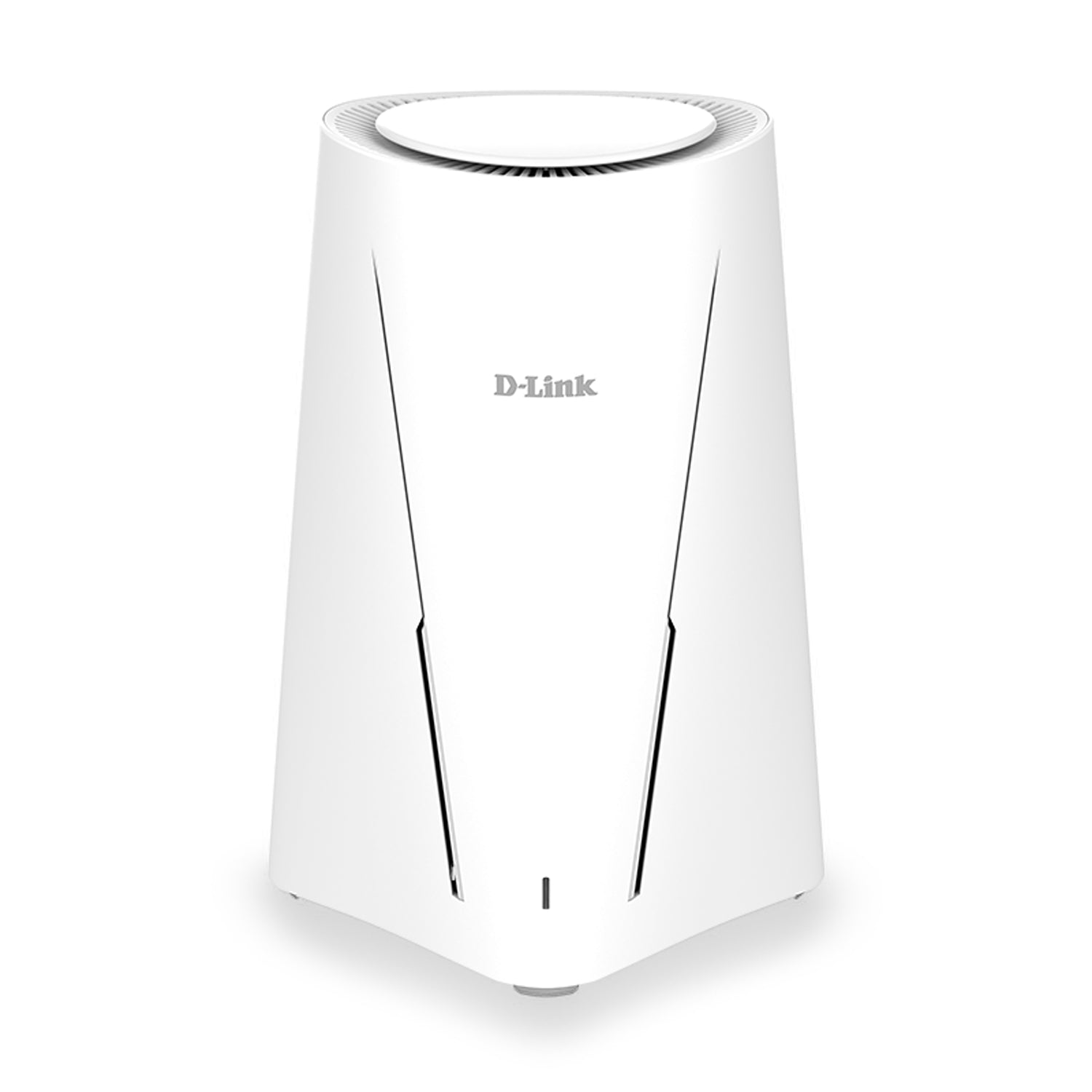 White D-Link router on a white background