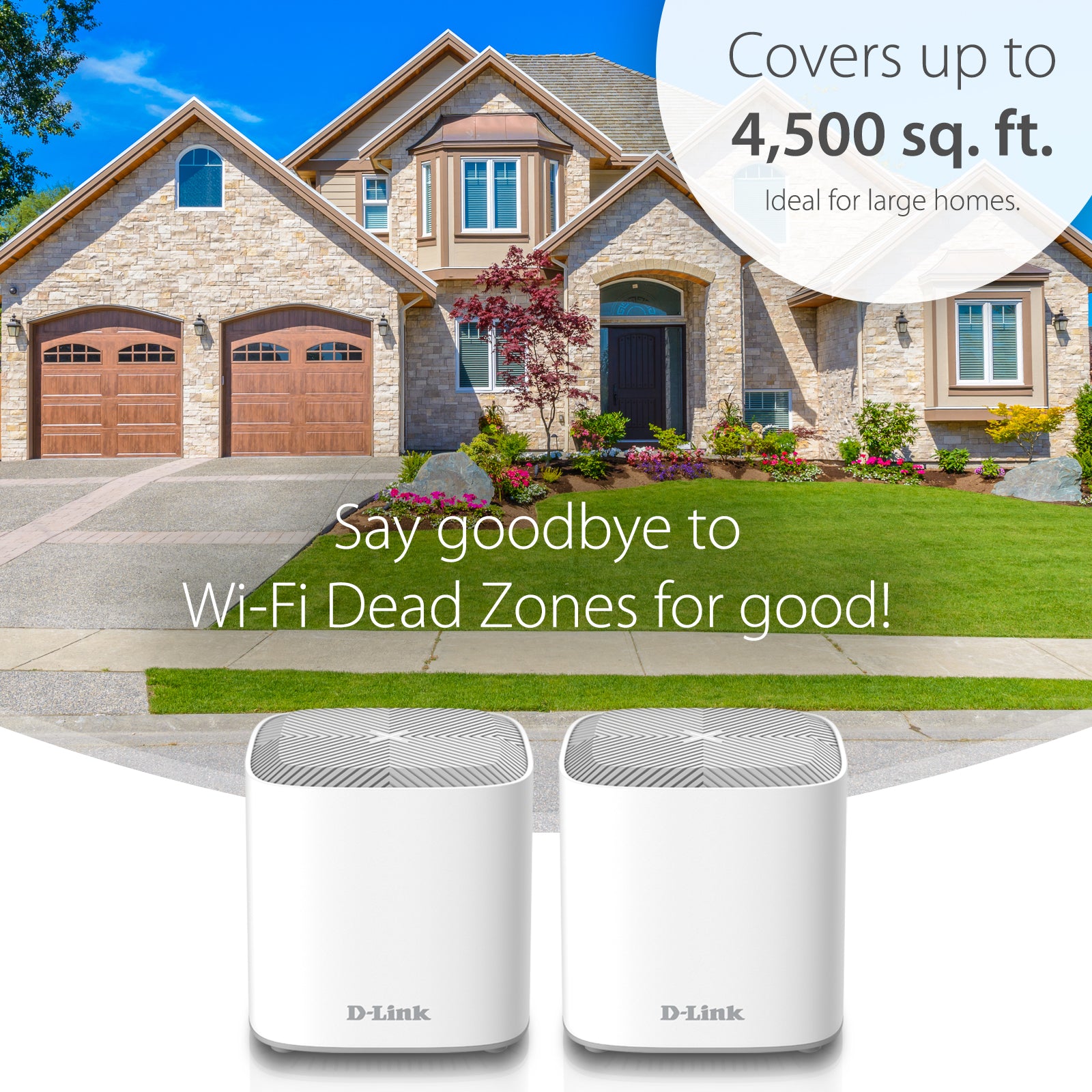 D-Link AX1800 Dual-Band Whole Home Mesh Wi-Fi 6 System - 2-pack