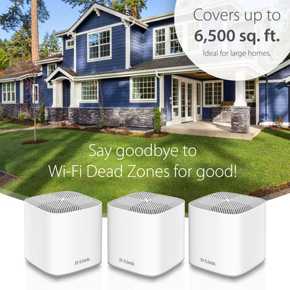 AX1800 Dual-Band Whole Home Mesh Wi-Fi 6 System - 3-pack - COVR-X1863