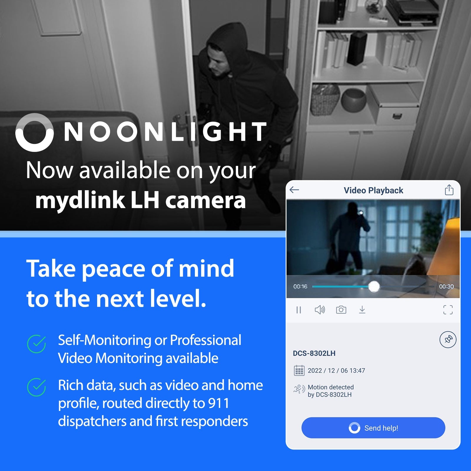 D-Link mydlink Professional Video Monitoring with Noonlight