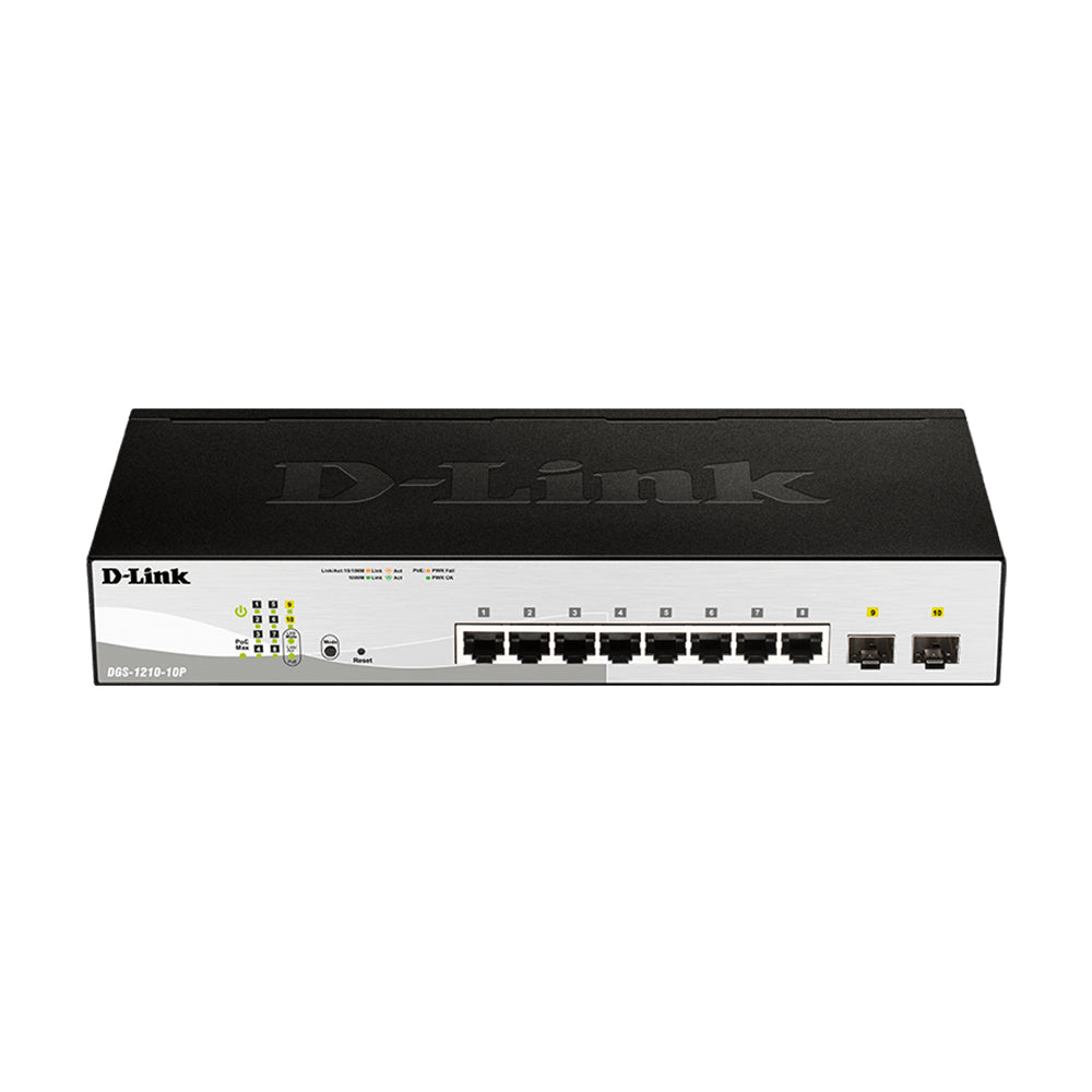 10-Port Gigabit Smart Managed PoE Switch - DGS-1210-10P