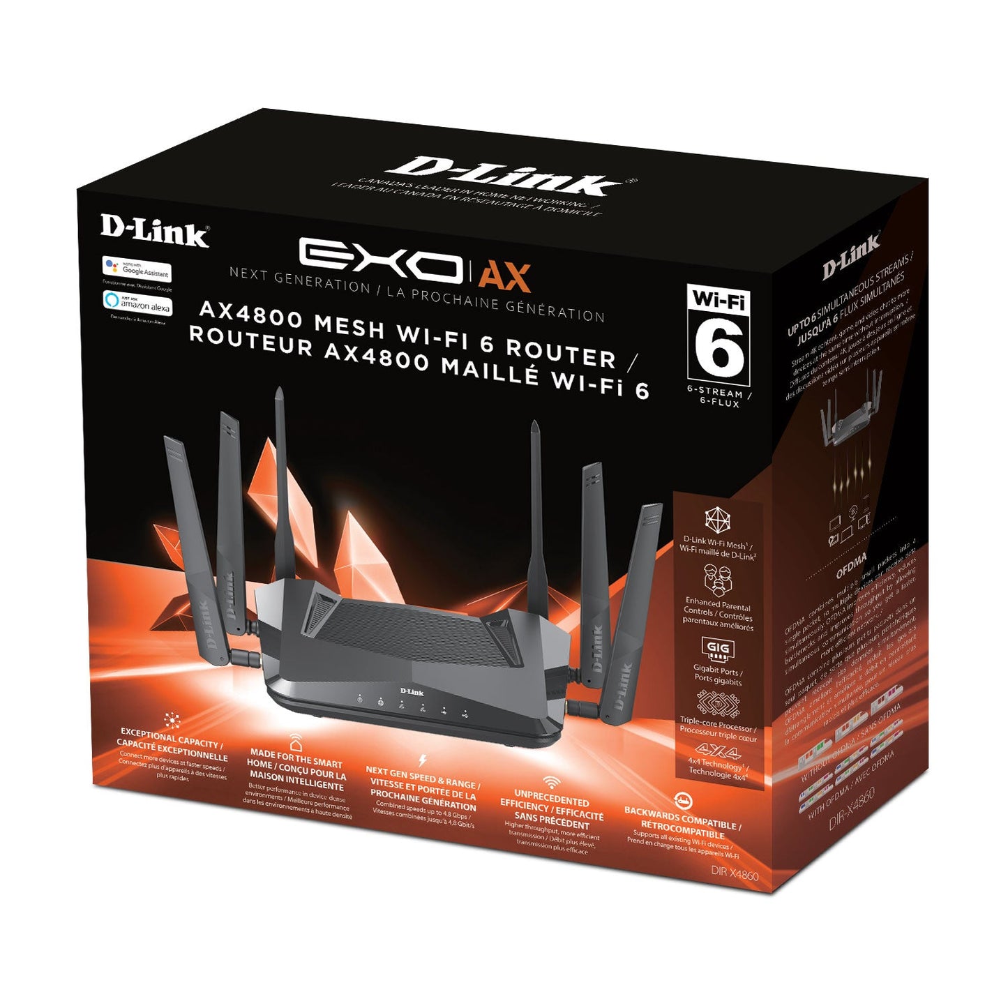 [Certified Refurbished] EXO AX AX4800 Mesh Wi-Fi 6 Router - DIR-X4860/RE