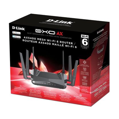 [Certified Refurbished] EXO AX AX5400 Mesh Wi-Fi 6 Router - DIR-X5460/RE